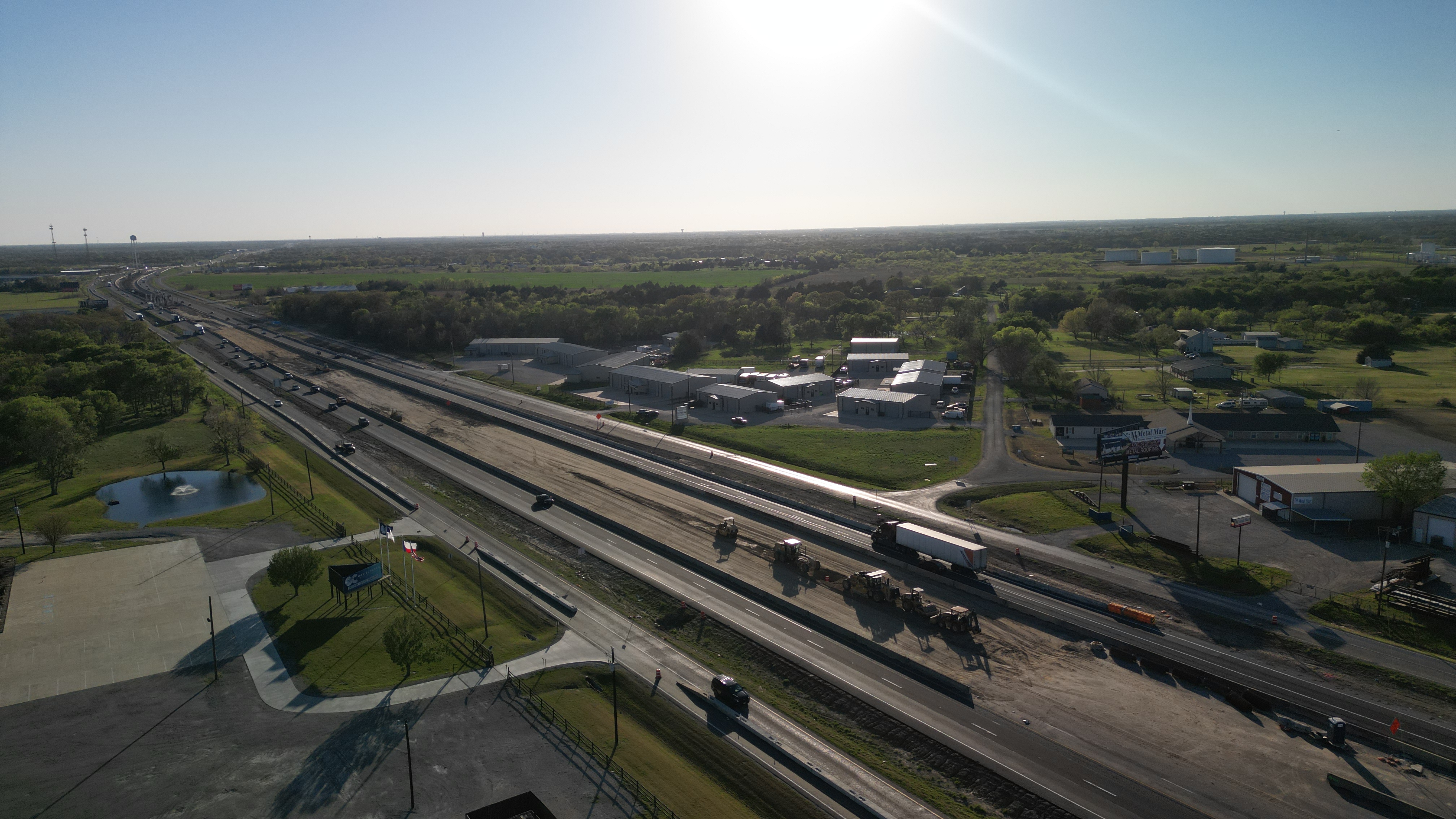 Aerial drone photo of Hunt County, Texas