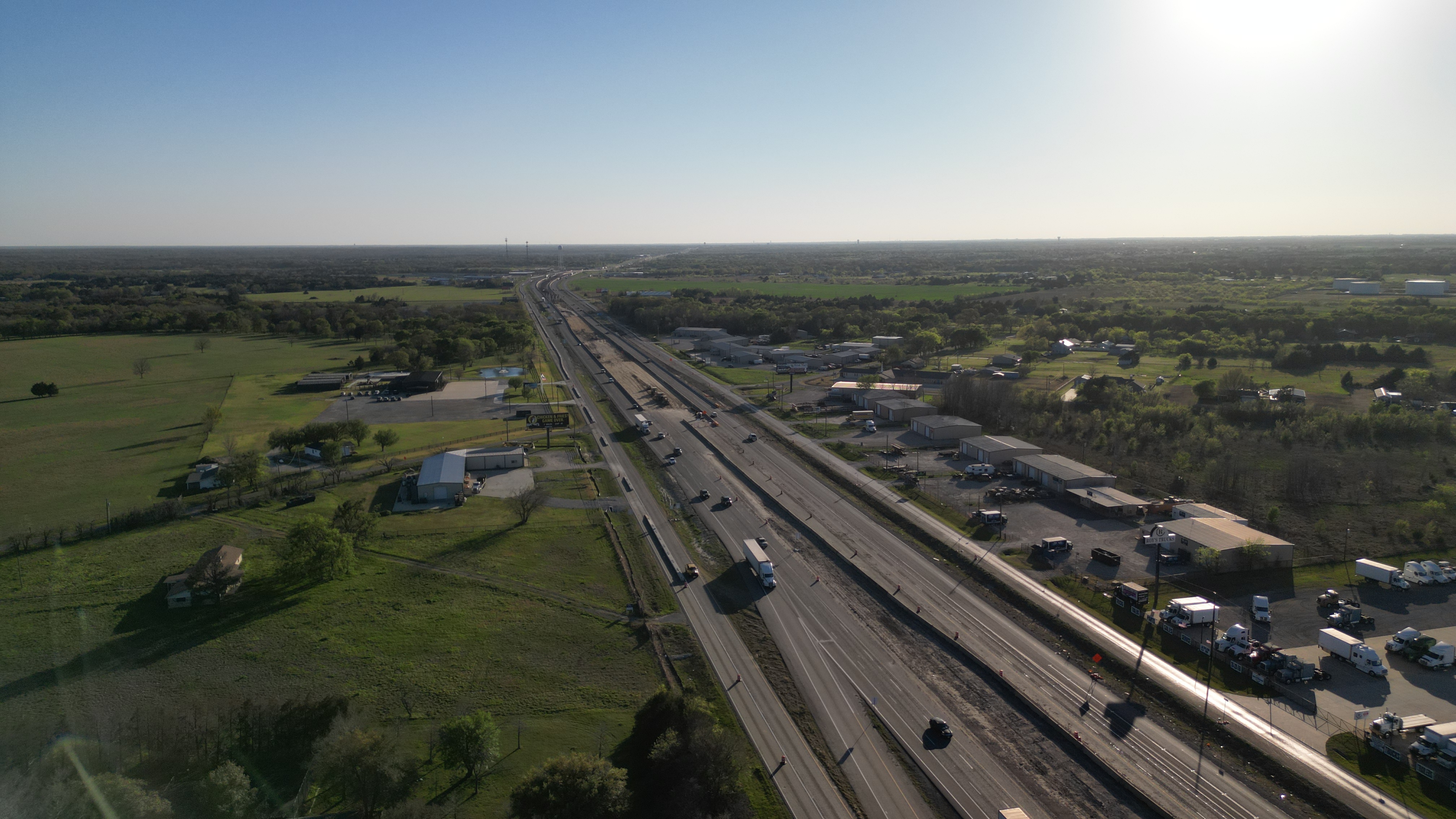 Aerial drone photo of Hunt County, Texas