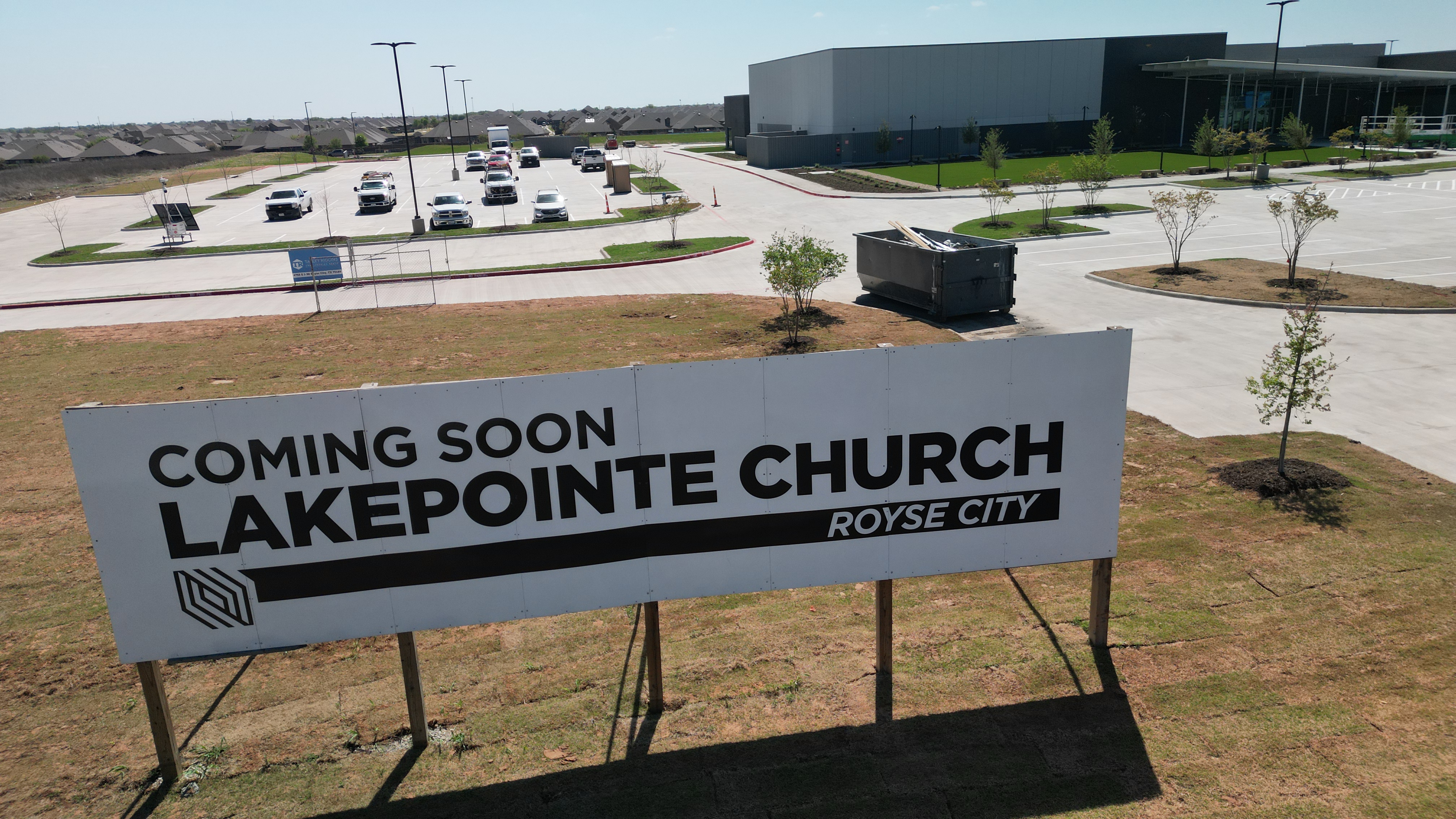 Aerial drone photo of Royse City, Texas