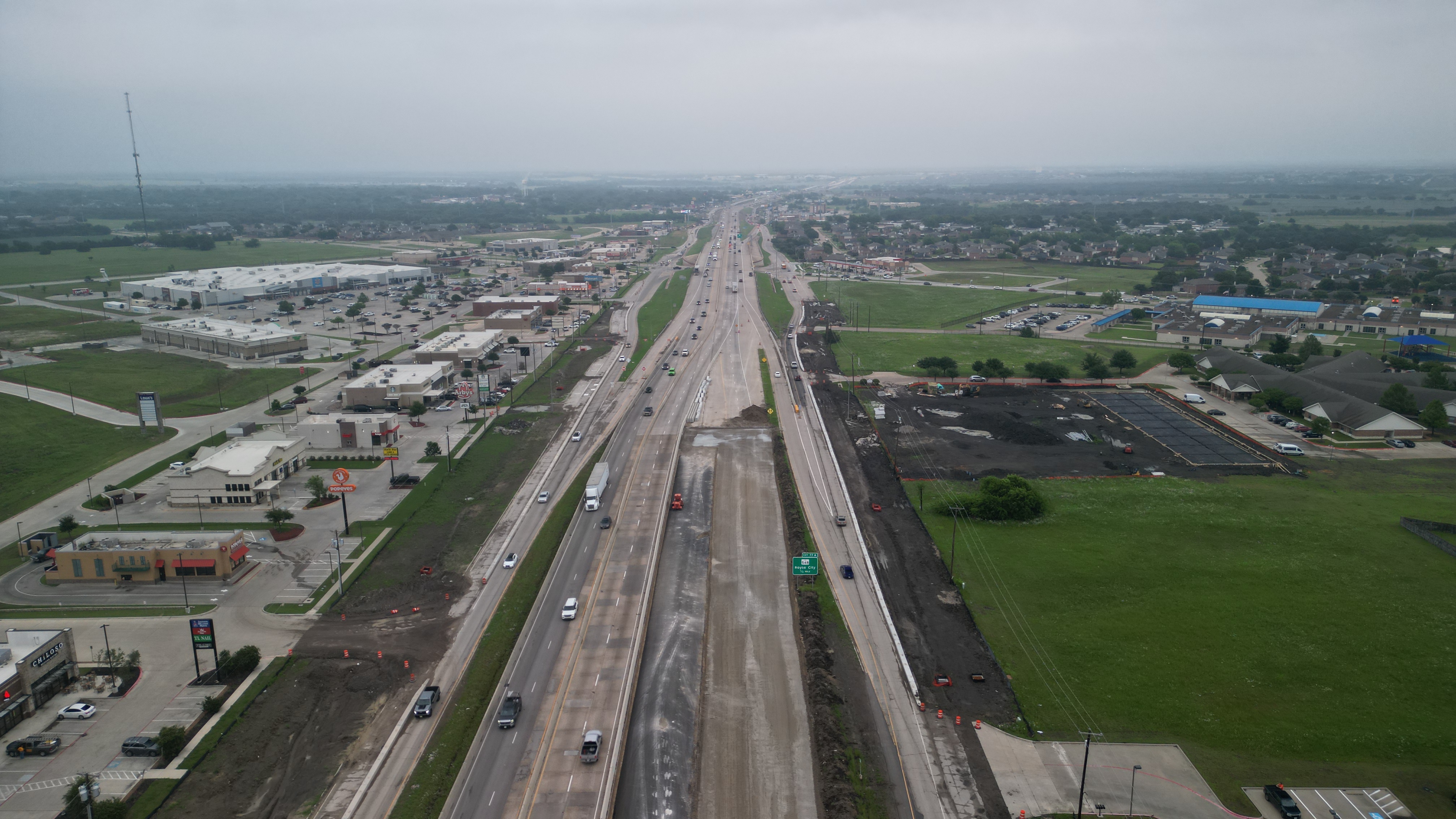 Aerial drone photo of Royse City, Texas