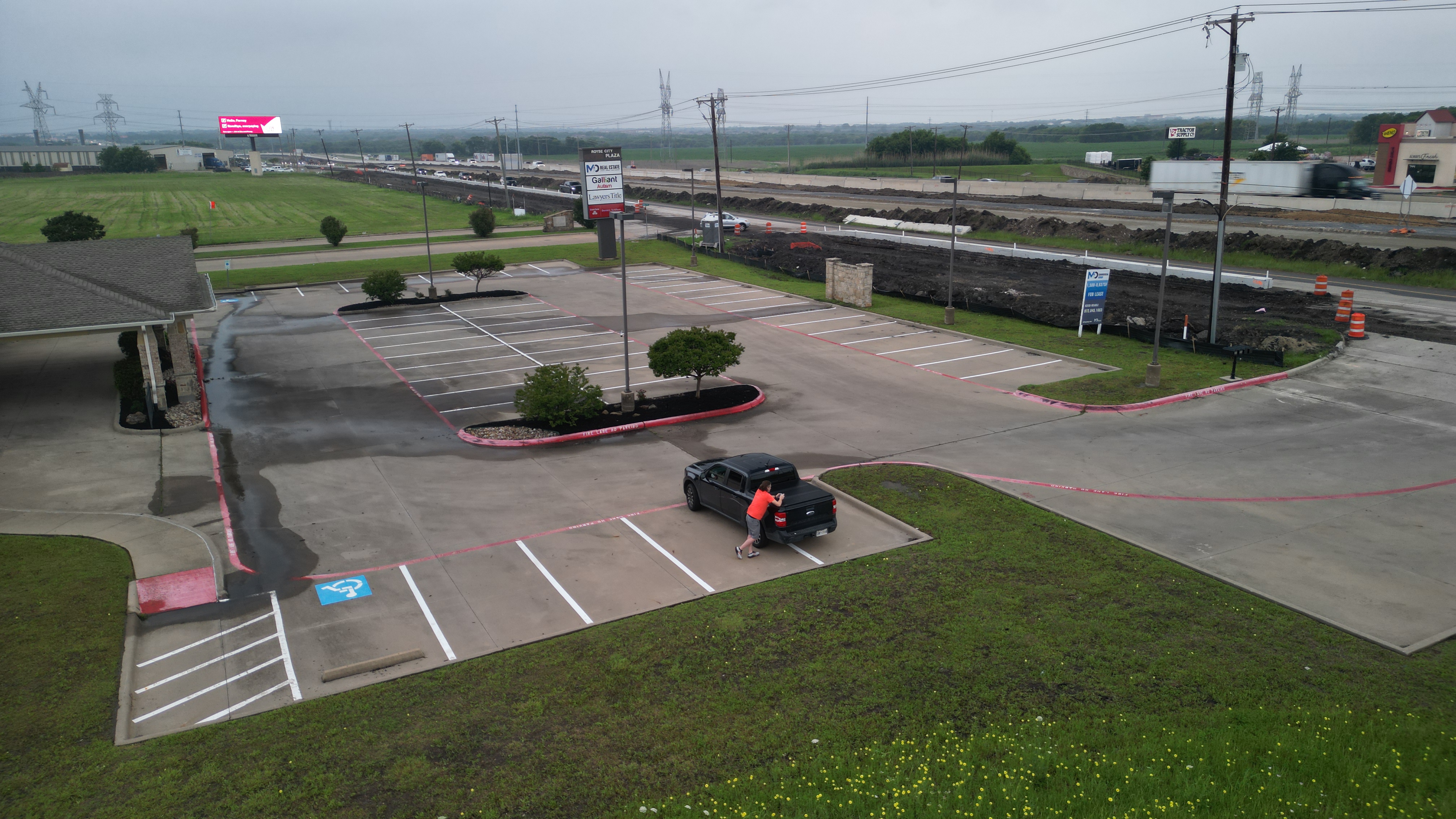 Aerial drone photo of Royse City, Texas